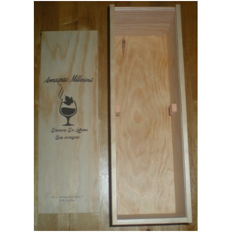 Coffret Bois en pin pour Basquaise Armagnac 50cl-70cl-150cl